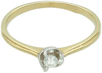 Elegancki złoty pierścionek Wieczna Miłość z diamentem 0,95 ct, barwa H, czystość SI, trzy ramiona z białego złota. Idealny na zaręczyny lub prezent z certyfikatem autentyczności.111.jpg